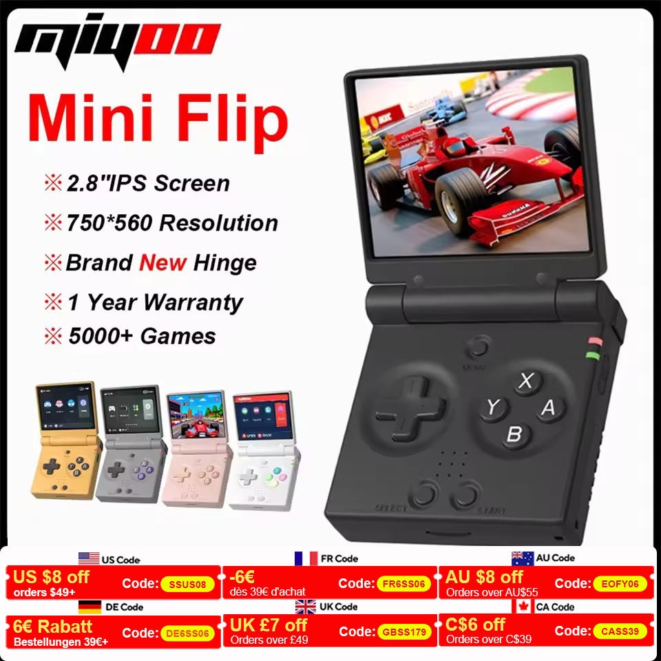 Gaming Console Under 5000 - 미유 미니 플립 레트로 휴대용 게임기