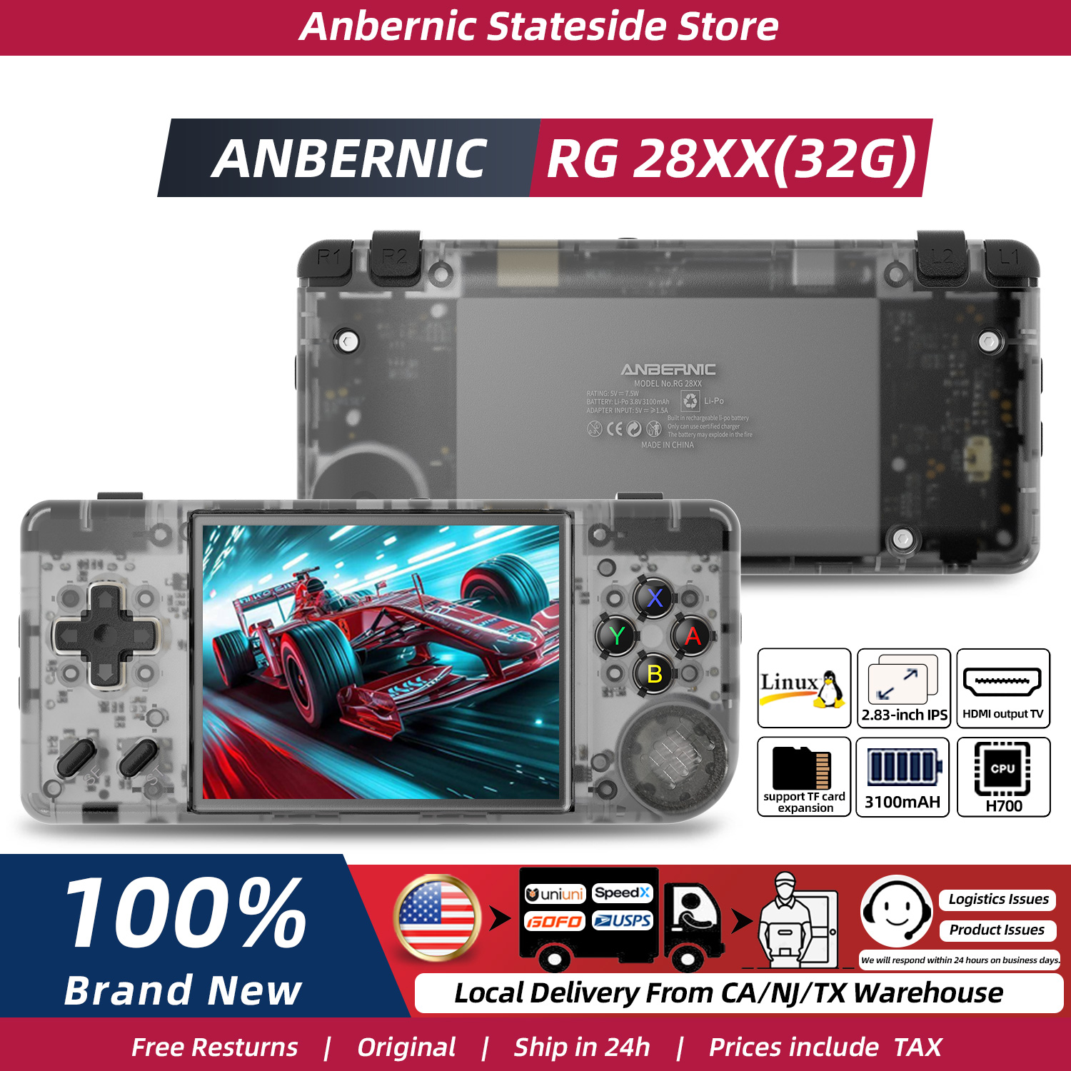 Gaming Console Under 5000 - ANBERNIC RG28XX 휴대용 게임 콘솔 2.83''