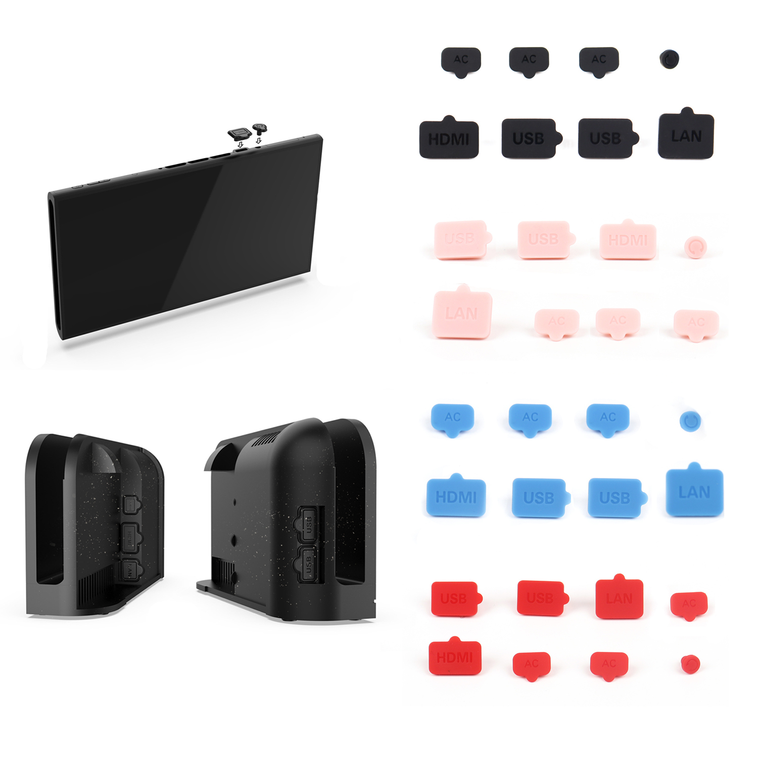 Controller Charging Dock - 먼지 방지 플러그 실리콘 USB HDMI