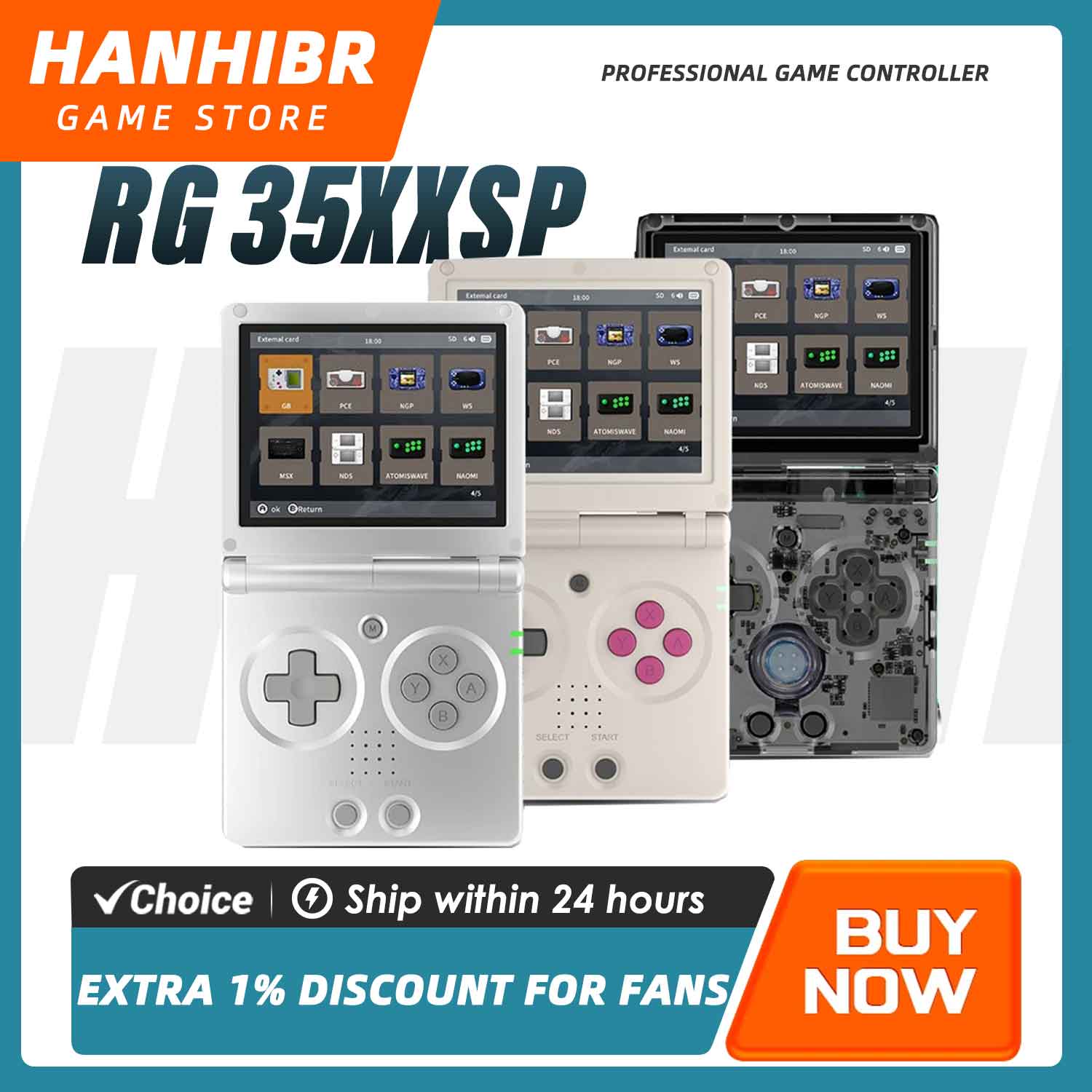 ANBERNIC RG35XXSP 휴대용 플립 레트로 게 - Gaming Console Under 5000 리뷰 및 가격
