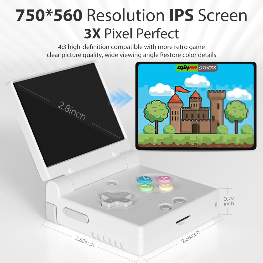 MIYOO 미니 플립 휴대용 게임 콘솔 2.8''IPS - Gaming Console Under 5000 리뷰 및 가격