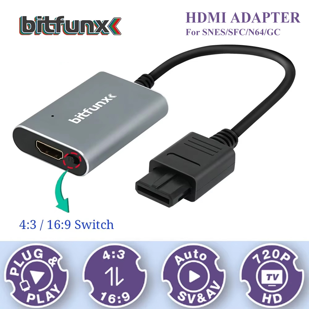 Bitfunx 720P Svideo/AV-HDMI 어댑 - Gaming Console Mini 리뷰 및 가격