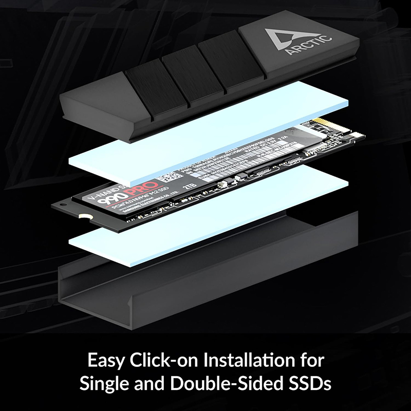 M.2 2280 SSD용 ARCTIC M2 Pro 블랙 - Gaming Console Setup 리뷰 및 가격