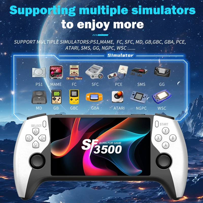 새로운 SF3500 레트로 휴대용 비디오 게임 콘솔 리 - Gaming Console Under 5000 리뷰 및 가격