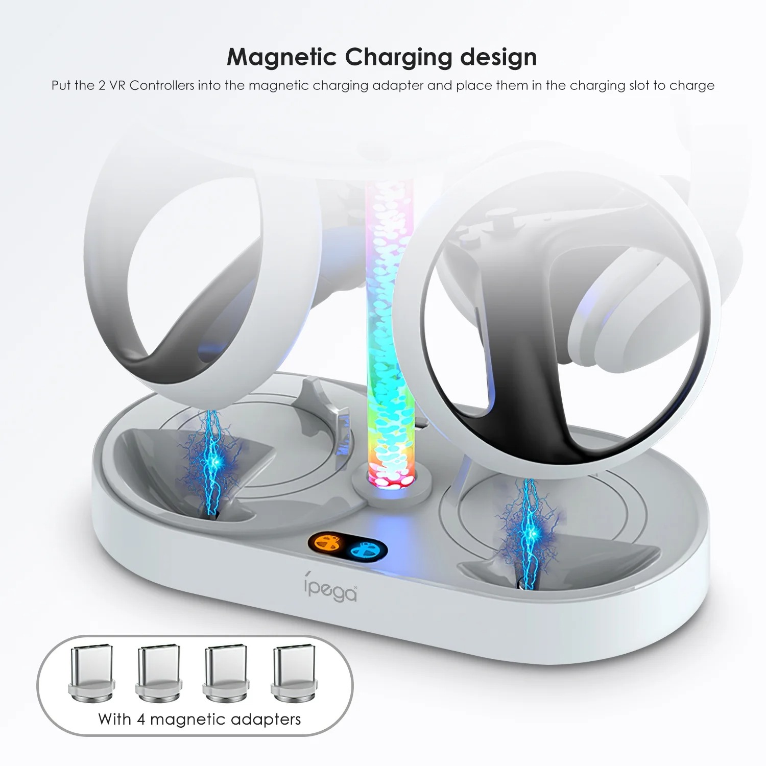 RGB 조명 VR 디스플레이 액세서리가 포함된 PS V - Controller Charging Dock 리뷰 및 가격