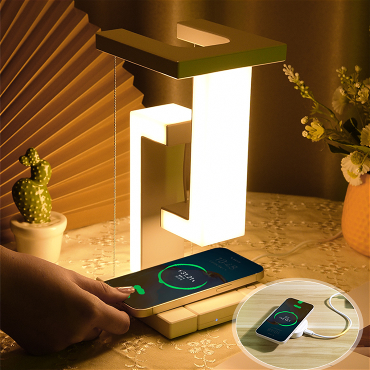 무선 충전기 포함 플로팅 데스크 램프, USB 출력 충 - Controller Charging Dock 리뷰 및 가격