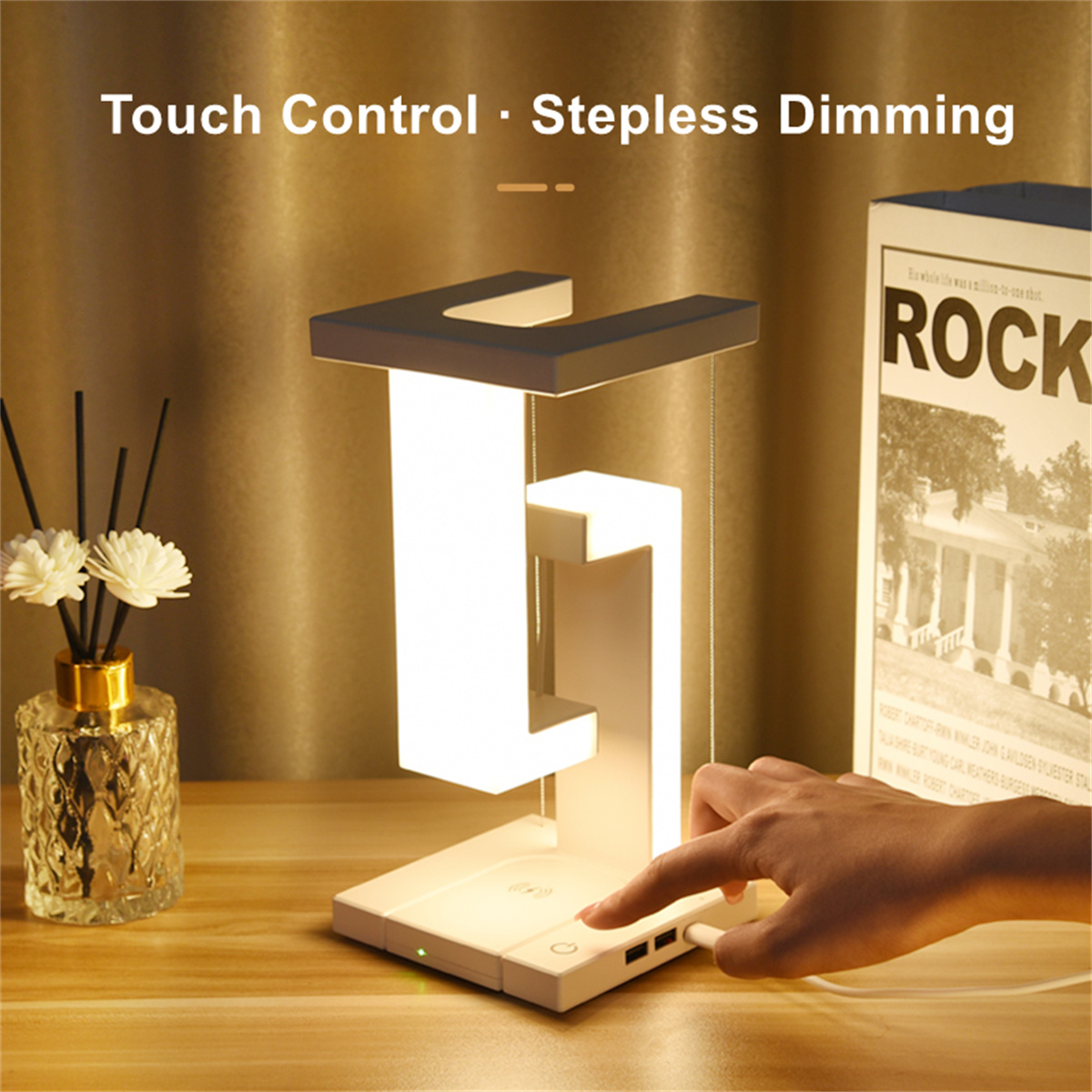 무선 충전기 포함 플로팅 데스크 램프, USB 출력 충 - Controller Charging Dock 리뷰 및 가격
